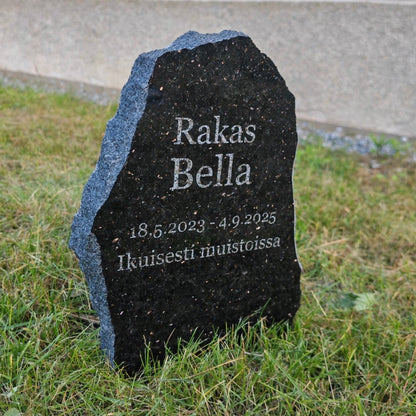 Lemmikin Hautakivi kaiverruksella, koiran / kissan hautakivi nimellä